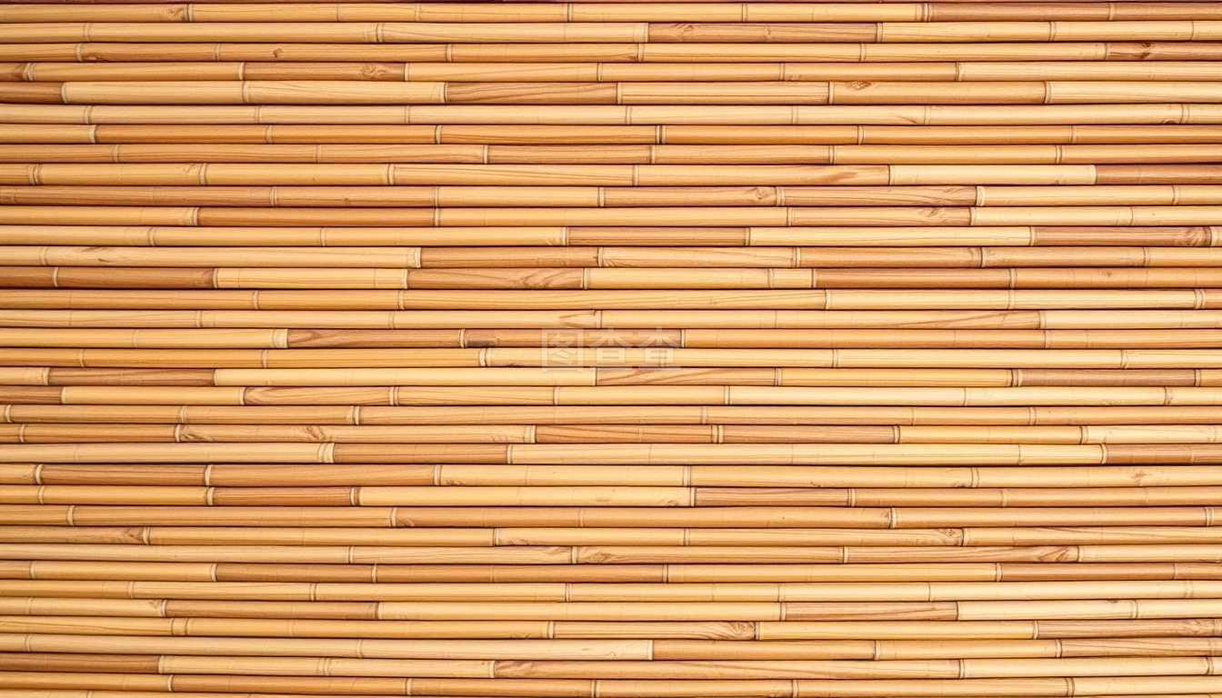 竹墻的紋理背景及材料裝飾